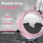 Aluminum Alloy Keychain Case for Apple AirTag Tracker-AirTag Holder Case (Pink) - Image 5