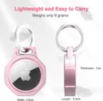 Aluminum Alloy Keychain Case for Apple AirTag Tracker-AirTag Holder Case (Pink) - Image 6