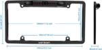 Wordcam License Plate Frame Rear View Backup Camera 170° Viewing Angle Universal Car License Plate Frame Mount Waterproof High Sensitive 8 IR LED Night Vision Reverse Parking Aid System - Image 4