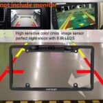 Wordcam License Plate Frame Rear View Backup Camera 170° Viewing Angle Universal Car License Plate Frame Mount Waterproof High Sensitive 8 IR LED Night Vision Reverse Parking Aid System - Image 6