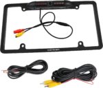 Wordcam License Plate Frame Rear View Backup Camera 170° Viewing Angle Universal Car License Plate Frame Mount Waterproof High Sensitive 8 IR LED Night Vision Reverse Parking Aid System - Image 8