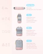 BAGSMART 6 Set Compression Packing Cubes - Lightweight Travel Essentials, Durable Luggage Organizer - Image 3