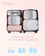 BAGSMART 6 Set Compression Packing Cubes - Lightweight Travel Essentials, Durable Luggage Organizer - Image 4