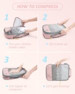 BAGSMART 6 Set Compression Packing Cubes - Lightweight Travel Essentials, Durable Luggage Organizer - Image 6