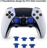 Swap Thumbsticks Paddles and Trigger Buttons Replacement Set for PS5 Edge Controller - Thumb Sticks Back Paddles Accesories for PS5 Edge Controller (10Kits-Blue) - Image 3