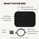 Courant MAG:3 Charger and Tray - Belgian Linen, Multi-Device Charger Compatible with MagSafe iPhones 16, 15, 14, 13, 12 or Wireless AirPod Cases (Charcoal) - Image 6