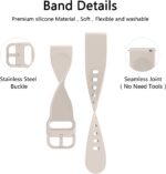 Silicone Bands Compatible with Garmin Venu SQ/Venu Sq 2/Venu SQ Music/Venu Sq 2 Music/Venu 2 Plus, 20mm Soft Silicone Sport Replacement Wristband Straps for Women Men - Image 4