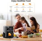 Adoolla Air Fryer Oven 5 Qt Large Oil Free Touch Screen 1500W Mini Oven Combo with 7 Accessories, One-Touch Digital Controls, Nonstick Tray & Dishwasher-Safe Detachable Square Basket, Timer - Image 7