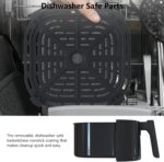 Adoolla Air Fryer Oven 5 Qt Large Oil Free Touch Screen 1500W Mini Oven Combo with 7 Accessories, One-Touch Digital Controls, Nonstick Tray & Dishwasher-Safe Detachable Square Basket, Timer - Image 10