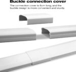 85in Cable Management kit, PHERKORM Flip-top Cable Raceways, Cable Cord Hider Used for Wall -Mounted TVs and Monitors-6xL14.2 W2 H0.6in White - Image 4