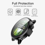 for Gar-min Vivoactive 6 Case,[2 Pack] Hard PC Case with Tempered Glass Screen Protector,Ultra-Thin Scratch Resistant Cover for Gar-min Vivoactive 6-Clear+Black - Image 3