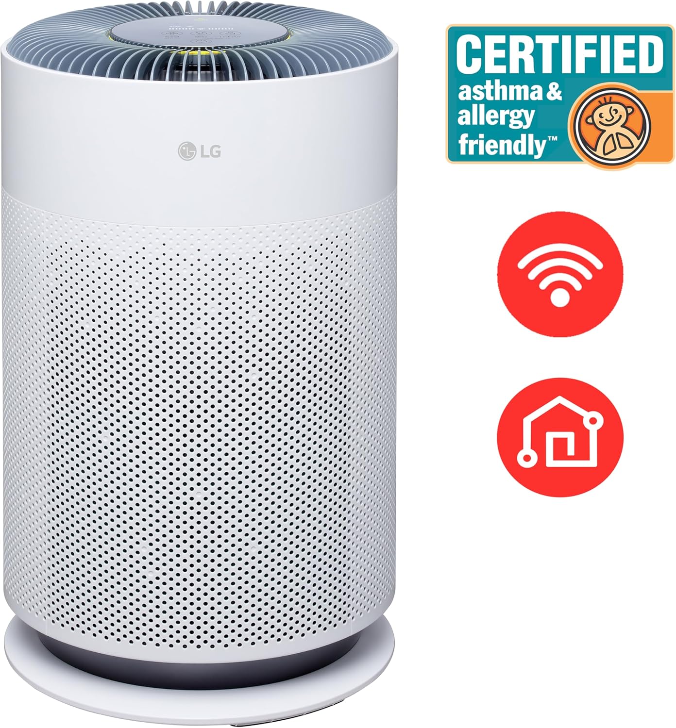 LG PuriCare 360 Air Purifiers for Home, Large and Small Room, Bedroom, Up to 2,059 ft² in 1 Hr with NanoFiber True HEPA Filter, 360 Degrees of Filtration, WiFi, Air Quality Monitor, Low Noise - Image 3