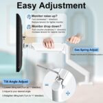 Dual Monitor Mount Fits 13 to 32 Inch Computer Screen, Dual Monitor Arm Hold up to 19.8lbs Each, Full Motion Monitor Desk Mounts for 2 Monitors, Gas Spring Monitor Stand, VESA Mount, White - Image 4