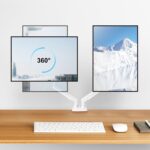 Dual Monitor Mount Fits 13 to 32 Inch Computer Screen, Dual Monitor Arm Hold up to 19.8lbs Each, Full Motion Monitor Desk Mounts for 2 Monitors, Gas Spring Monitor Stand, VESA Mount, White - Image 5