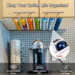 Nespresso Pods Holder for Coffee Pod Holder, k-Cup Organizer Storage on Coffee Bar Accessories And Organizer Wall Mount Under Cabinet Coffee Maker - Image 4
