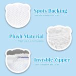 2Pack Plush Panda Chair Armrest Pads, Memory Foam Kawaii Chair Armrest Cushion with Velcro Strap, Adjustable & Washable Ergonomic Elbow Support Decompression for Home Office Gaming Chair - Image 4