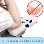 2Pack Plush Panda Chair Armrest Pads, Memory Foam Kawaii Chair Armrest Cushion with Velcro Strap, Adjustable & Washable Ergonomic Elbow Support Decompression for Home Office Gaming Chair - Image 7