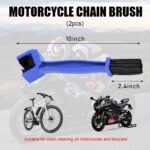 2 PCS Motorcycle Chain Brush, Chain Gears Maintenance Cleaning Brush, Bicycle Chain Cleaning Brush Tool for Motorcycle Bicycle Scooter Tricycle, Motorcycle Accessories (Blue) - Image 3