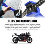 2 PCS Motorcycle Chain Brush, Chain Gears Maintenance Cleaning Brush, Bicycle Chain Cleaning Brush Tool for Motorcycle Bicycle Scooter Tricycle, Motorcycle Accessories (Blue) - Image 6