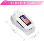 Sunglasses Holders for Car Sun Visor, Magnetic American Flag Auto Glasses Ticket Card Hanger Clip, Patriotic Vehicle Interior Eyeglass Mount Accessories, Universal for SUV Truck (White/Black) - Image 3