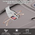 Sunglasses Holders for Car Sun Visor, Magnetic American Flag Auto Glasses Ticket Card Hanger Clip, Patriotic Vehicle Interior Eyeglass Mount Accessories, Universal for SUV Truck (White/Black) - Image 4