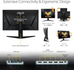 ASUS TUF Gaming 28” 4K 144HZ DSC HDMI 2.1, Monitor (VG28UQL1A) - UHD (3840 x 2160), Fast IPS, 1ms, Extreme Low Motion Blur Sync, G-SYNC Compatible, FreeSync Premium, Eye Care, DCI-P3 90%,BLACK - Image 7