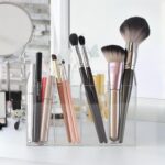 Acrylic Desk Organizer with Removable Dividers 4 Compartments, Clear Pen Holder Makeup Brush Holder - Image 5