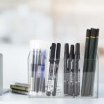 Acrylic Desk Organizer with Removable Dividers 4 Compartments, Clear Pen Holder Makeup Brush Holder - Image 6