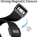 Stretchy Bands for Fitbit Versa - Magnetic Buckle Soft Nylon Smartwatch Band - Image 4
