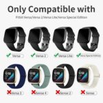 Stretchy Bands for Fitbit Versa - Magnetic Buckle Soft Nylon Smartwatch Band - Image 6