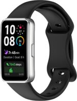 MOTONG Compatible with Huawei Band 10 Replacement Strap - Repalcement Silicone Wrist Watch Strap Compatible with Huawei Band 10/9/8(Black) - Image 4