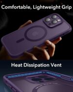 ESR for iPhone 14 Pro Max case, Translucent Matte Case, Compatible with MagSafe, Military-Grade Protection, Classic Series, Frosted Purple - Image 7
