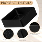 24 Pcs Stackable Drawer Organizer Trays Set, Plastic Drawer Organizers Black Multifunctional Stackable Trays for Vanity, Bathroom, Desk Office,2.95 x 2.95 x 1.1 Inches - Image 5