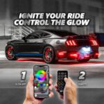 OPT7 Aura Pro Underglow LED Lights Kit for Car with APP & Remote Control, RGB Multicolor Modes, Music Sync, Waterproof Rigid Aluminum Light Bar, Exterior Neon Accent Underbody Lighting Kit - Image 5
