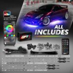 OPT7 Aura Pro Underglow LED Lights Kit for Car with APP & Remote Control, RGB Multicolor Modes, Music Sync, Waterproof Rigid Aluminum Light Bar, Exterior Neon Accent Underbody Lighting Kit - Image 9