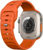 Sport Bands Compatible with Apple Watch Band Ultra 2/Ultra SE Series 10/9/8/7/6/5/4 49mm 46mm 45mm 44mm for Women/Men Silicone iWatch Band (49/46/45/44mm, Orange) - Image 3