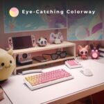 Glorious Grapefruit PBT Keycaps Set (Pink & Yellow) 143 Cute Custom Keycaps, Cherry MX Profile, Pastel, Low-Profile Dye-Sub for Mechanical Gaming Keyboards (60%, TKL, Full Size) Incl Mac Keys (191) - Image 4
