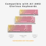 Glorious Grapefruit PBT Keycaps Set (Pink & Yellow) 143 Cute Custom Keycaps, Cherry MX Profile, Pastel, Low-Profile Dye-Sub for Mechanical Gaming Keyboards (60%, TKL, Full Size) Incl Mac Keys (191) - Image 6