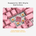 Glorious Grapefruit PBT Keycaps Set (Pink & Yellow) 143 Cute Custom Keycaps, Cherry MX Profile, Pastel, Low-Profile Dye-Sub for Mechanical Gaming Keyboards (60%, TKL, Full Size) Incl Mac Keys (191) - Image 10