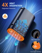 Tire Inflator Portable Air Compressor 150PSI Cordless Air Pump for Car, Motorcycle, Bicycle Tires, Balls, Auto Air Compressor with Digital Pressure Gauge, Emergency LED Light - Image 6