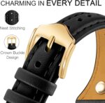 JR.DM Slim Leather Bands Compatible with Fitbit Versa 4/Versa 3/Sense 2/Sense Band, Top Genuine Soft Leather Band with Charms, Feminine Designer Strap for Fitbit Smartwatch - Image 7