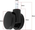 5PCS Soft Edge Casters Twin Wheel Non-Hooded Caster Compatible with Herman Miller Chair Compatible with Verus Compatible with Lino Compatible with Cosm - Image 5