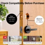 GHome Smart 3 in 1 Door Lock with Fingerprint WiFi Keyless Entry Smart Deadbolt, 2K HD Camera, 2.4GHz, App Remote Control, Smart Door Knob with Doorbell - Image 10