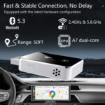 Wireless Carplay Adapter & Android Auto Wireless Adapter 2 in 1, 2025 Upgrade, Mini USB Convection Vent Design, Plug and Play, Stable Connection, No Delay,for 2016+ Cars & iOS 12+ & Android 11+ - Image 7