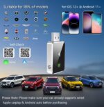 Wireless Carplay Adapter & Android Auto Wireless Adapter 2 in 1, 2025 Upgrade, Mini USB Convection Vent Design, Plug and Play, Stable Connection, No Delay,for 2016+ Cars & iOS 12+ & Android 11+ - Image 10