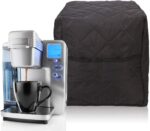 Coffee Maker Cover, Dust Cover, Kitchen Appliance Covers, Cotton, Black, Washable, Storage Pockets - Image 3