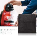 Coffee Maker Cover, Dust Cover, Kitchen Appliance Covers, Cotton, Black, Washable, Storage Pockets - Image 4