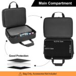 CURMIO Double Layer Printer Carrying Case Compatible with HP Tango/Tango X, OfficeJet 200/250, Wireless Mobile Printer Travel Bag with Luggage Strap and Pockets for 15.6’’ Laptop, Bag only - Image 3
