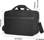 CURMIO Double Layer Printer Carrying Case Compatible with HP Tango/Tango X, OfficeJet 200/250, Wireless Mobile Printer Travel Bag with Luggage Strap and Pockets for 15.6’’ Laptop, Bag only - Image 6