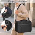 CURMIO Double Layer Printer Carrying Case Compatible with HP Tango/Tango X, OfficeJet 200/250, Wireless Mobile Printer Travel Bag with Luggage Strap and Pockets for 15.6’’ Laptop, Bag only - Image 7